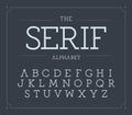 Serif letters set. Modern vector latin alphabet. Thin vintage font. Stylish elegant ABC template. Typography design.