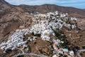 Cyclades, Greece. Serifos island, aerial drone view of Chora town Royalty Free Stock Photo