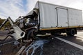 A serious accident between two lorries at a traffic light in Worcester, Western Cape, South Africa