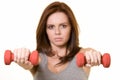 Serious arm training Royalty Free Stock Photo