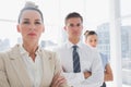 Serious attractive businesswoman standing with arms crossed Royalty Free Stock Photo