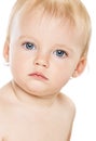 Serious Baby girl portrait Royalty Free Stock Photo