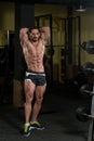 Serious Body Builder Standing In The Gym Royalty Free Stock Photo