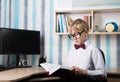 Serious boy in the bow tie Royalty Free Stock Photo