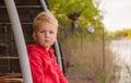 Serious boy portrait Royalty Free Stock Photo