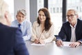 Serious, business talks at conference table Royalty Free Stock Photo