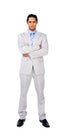 Serious businessman with folded arms Royalty Free Stock Photo