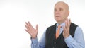 Serious Businessman Image Making Hand Gestures and Talking Royalty Free Stock Photo