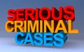 serious criminal cases on blue Royalty Free Stock Photo