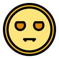 Serious emoji icon vector flat Royalty Free Stock Photo