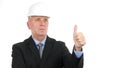 Serious Engineer Make Good Job Hand Sign Thumbs Up