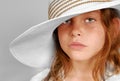 Serious girl in hat Royalty Free Stock Photo