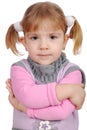 Serious little girl Royalty Free Stock Photo