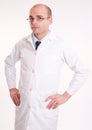 Serious man in lab coat Royalty Free Stock Photo