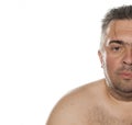 Serious obese man Royalty Free Stock Photo