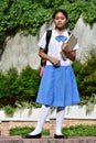 Serious Pretty Diverse Student Teenager School Girl Royalty Free Stock Photo