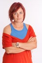 Serious Red haired woman Royalty Free Stock Photo