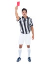 Serious referee showing red card Royalty Free Stock Photo