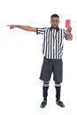 Serious referee showing red card Royalty Free Stock Photo