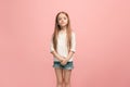 Young serious thoughtful sad teen girl Royalty Free Stock Photo