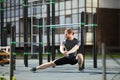 Adductor stretch exercise