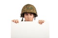 Serious soldier girl Royalty Free Stock Photo