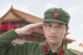 Serious Soldier Saluting, Outdoors in China