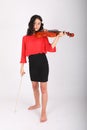 Teenage girl playing violin Royalty Free Stock Photo