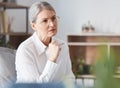 Serious woman, therapist and listening in therapy session, mental health or psychology healthcare counseling. Female Royalty Free Stock Photo