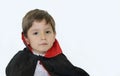 Serius boy with a vampire costume in halloween Royalty Free Stock Photo