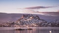 Sermitsiaq, the mountain of Nuuk, the capital of Greenland Royalty Free Stock Photo