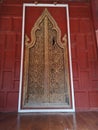 sermon hall in a monastery gates Wat Yai Suwannaram Worawihan