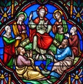 Sermon on the Mount Stained Glass Royalty Free Stock Photo