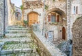 Scenic sight in Sermoneta, medieval village in Latina Province, Italy Royalty Free Stock Photo