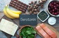 Serotonin foods concept