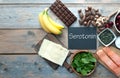 Serotonin foods concept