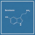 Serotonin Hormone Structural chemical formula