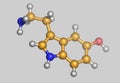 Serotonin molecular model