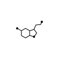 Serotonin molecular structure. neurotransmitter molecule. Skeletal chemical formula