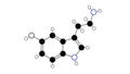 serotonin molecule, structural chemical formula, ball-and-stick model, isolated image monoamine neurotransmitter