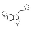 Serotonin vector black linear flat style icon