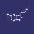 Serotonin vector icon, hormone of happiness