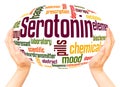 Serotonin word word cloud concept