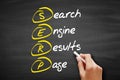 SERP - Search Engine Results Page, acronym business concept