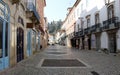 Serpa Pinto Street, main pedestrian thoroughfare on the old town, Tomar, Portugal Royalty Free Stock Photo