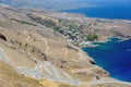 Serpantine road to Aradena near Sfakia on Crete island Royalty Free Stock Photo