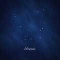 Serpens constellation, Cluster of stars, Serpent, Snake constellation Royalty Free Stock Photo