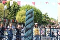 Serpent Column is an ancient bronze column at the Hippodrome of Constantinople Royalty Free Stock Photo