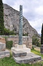 Serpent Column, Plataean Tripod or Delphi Tripod - Delphi Greece Royalty Free Stock Photo