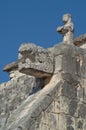 Serpent head at the Temple of the Warriors Royalty Free Stock Photo